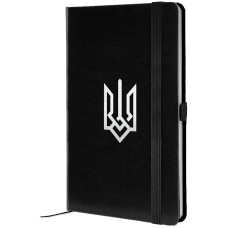 Книга записная Partner, 125*195, 96 л,клет, черная Герб