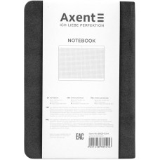 Книга записная Axent Nuba Strong 8603-03-A, A6+, 115x160 мм, 96 листов, клетка, твердая обложка, серая