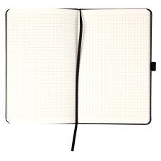 Книга записная Partner, 125*195, 96 л,клет, черная Воля