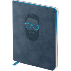 Книга записная Axent Nuba Soft 8604-02-A, A6+, 115x160 мм, 96 листов, клетка, гибкая обложка, синяя