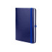 Деловая записная книжка NEBRASKA, А5, мягкая обложка, резинка, белый блок линия, синий - O20124-02 Optima