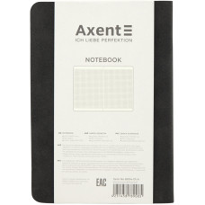 Книга записная Axent Nuba Soft 8604-01-A, A6+, 115x160 мм, 96 листов, клетка, гибкая обложка, чёрная