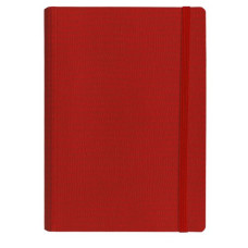 Записна книжка А5 на пружині, в клітинку, Tejo на гумці червона