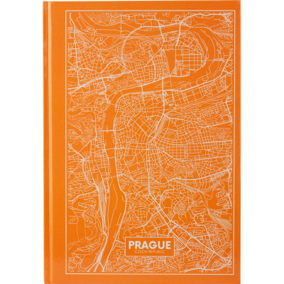 Книга записна А4 Maps Prague, 96арк., кліт., персиковий - 8422-542-A Axent