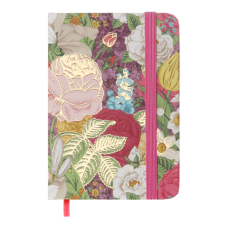 Книжка записна ROSE, на гумці, А7, 80 арк., клітинка., офсет крем., тв.лам.обл., рожева