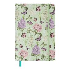 Книжка записна GENTLE, на гумці, А5, 96 арк., клітинка, офсет крем., тв.лам.обл., салатова