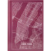 Книга записна А4 Maps New York, 96арк., кліт., рожево-корич. - 8422-543-A Axent