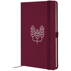 Записна книга Partner, 125*195, 96 арк., кл., винна Колоски