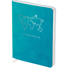 Книга записная Axent Nuba Soft 8604-07-A, A6+, 115x160 мм, 96 листов, клетка, гибкая обложка, голубая