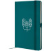 Книга записная Partner, 125*195, 96 л., кл., малахит, Колоски