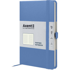 Книга записная Partner 95*140мм 96л клетка на резинке Axent 8301-45 васильковая
