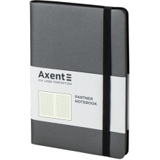 Книга записна Axent Partner Soft 8206-15-A, A5-, 125x195 мм, 96 аркушів, клітинка, гнучка обкладинка, срібляста