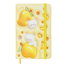 Книжка записна YAMMY на гумці, А6, 80 арк., клітинка., офсет крем., тв.лам.обл., жовта, KIDS LINE