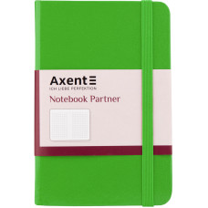 Книга записна Axent Partner 8301-04-A, A6-, 95x140 мм, 96 листів, клітина, тверда обкладинка, салатова