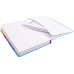 Деловая записная книжка Rainbow, А5, твердая обложка текстиль, резинка, блок клетка - O27190-04 Optima