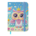 Книжка записна OWL на гумці, А7, 80 арк., клітинка., офсет крем., тв.лам.обл., блакитна, KIDS LINE