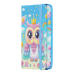 Книжка записна OWL на гумці, А7, 80 арк., клітинка., офсет крем., тв.лам.обл., блакитна, KIDS LINE