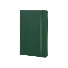 Деловая записная книжка VIVELLA, А5, мягкая обложка, резинка, белый блок линия, зеленый