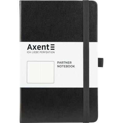 Книга записная Axent Partner 8307-01-A, A5-, 125x195 мм, 96 листов, нелинованный, твердая обложка, чёрная