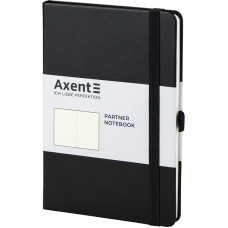 Книга записная Axent Partner 8307-01-A, A5-, 125x195 мм, 96 листов, нелинованный, твердая обложка, чёрная