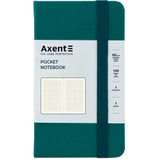 Книга записная Partner 95*140мм 96л клетка на резинке Axent 8301-31 малахитовая
