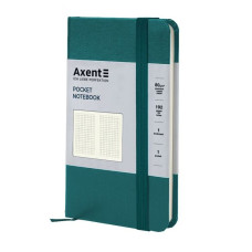 Книга записная Partner 95*140мм 96л клетка на резинке Axent 8301-31 малахитовая