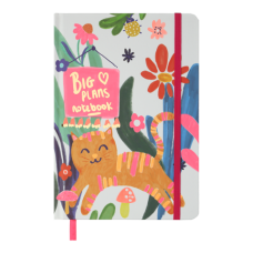 Книжка записна ANIMALS, на гумці, А5, 96 арк., кліт., офсет крем., тв.лам.обл., біла, KIDS LINE