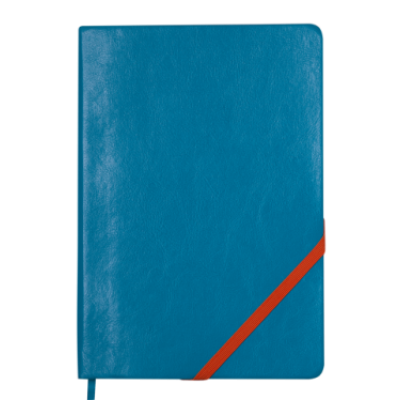Блокнот деловой LOLLIPOP, L2U, А5, 96 л., линия, голубой, иск. кожа - BM.295203-14 Buromax