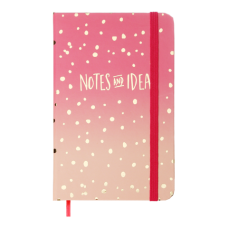 Книжка записна GRADIENT, на гумці, А6, 80 арк., клітинка., офсет крем., тв.лам.обл., рожевий