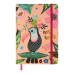 Книжка записна ANIMALS, на гумці, А5, 96 арк., кліт., офсет крем., тв.лам.обл., персикова, KIDS LINE