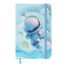 Книжка записна ASTRONAUT на гумці, А6, 80 арк., клітинка., офсет крем., тв.лам.обл., блакитна, KIDS LINE