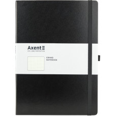 Книга записная Axent Partner Grand 8303-01-A, A4, 210x295 мм, 100 листов, точка, твердая обложка, чёрная