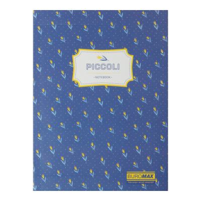 Записна книжка PICCOLI, А5, 80 арк., клітинка, інтегральна обкладинка, синя - BM.24522101-02