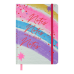 Книжка записна NEON, на гумці, А5, 96 арк., клітинка, офсет крем., тв.лам.обл., рожева