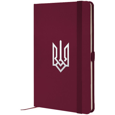 Книга записная Partner, 125*195, 96 л., кл., винная Герб