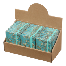 Книжка записна ALMOND BRANCHES, на гумці, А7, 80 арк., клітинка., офсет крем., тв.лам.обл., бірюзова