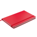 Блокнот деловой STRONG, L2U, 125x195 мм, 80 л., клетка, красный, иск.кожа