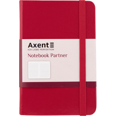 Книга записна Partner, 95*140, 96арк, кліт, черв - 8301-03-A Axent