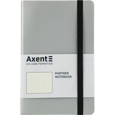 Книга записна Partner Soft, 125*195, 96арк, крап, срібляста - 8312-34-A Axent