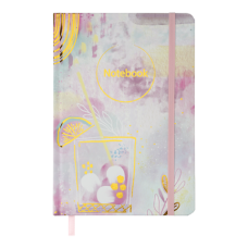 Книжка записна ABSTRACT, на гумці, А5, 96 арк., клітинка, офсет крем., тв.лам.обл., світло-рожева