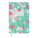 Книжка записна BLOSSOM, на гумці, А6, 80 арк., клітинка., офсет крем., тв.лам.обл., блакитна