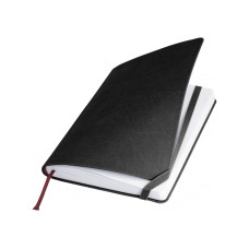 Деловая записная книжка VIVELLA, А5, мягкая обложка, резинка, белый блок линия, черный
