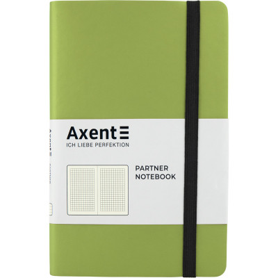 Книга записна Partner Soft, 125*195, 96арк, кліт, салатова - 8206-09-A Axent