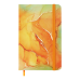 Книжка записна MARBLE, на гумці, А6, 80 арк., клітинка., офсет крем., тв.лам.обл., помаранчева