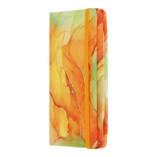 Книжка записна MARBLE, на гумці, А6, 80 арк., клітинка., офсет крем., тв.лам.обл., помаранчева
