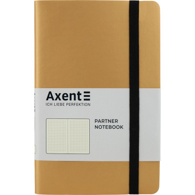 Книга записна Partner Soft, 125*195, 96арк, крап, золотиста - 8312-35-A Axent