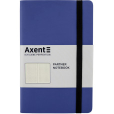 Книга записна Axent Partner Soft 8312-02-A, A5-, 125x195 мм, 96 аркушів, крапка, гнучка обкладинка, темно-синя