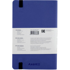 Книга записна Axent Partner Soft 8312-02-A, A5-, 125x195 мм, 96 аркушів, крапка, гнучка обкладинка, темно-синя