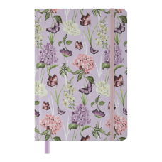 Книжка записна GENTLE, на гумці, А5, 96 арк., клітинка, офсет крем., тв.лам.обл., лавандова