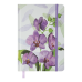 Книжка записна ORCHID, на гумці, А5, 96 арк., клітинка, офсет крем., тв.лам.обл., лавандова
